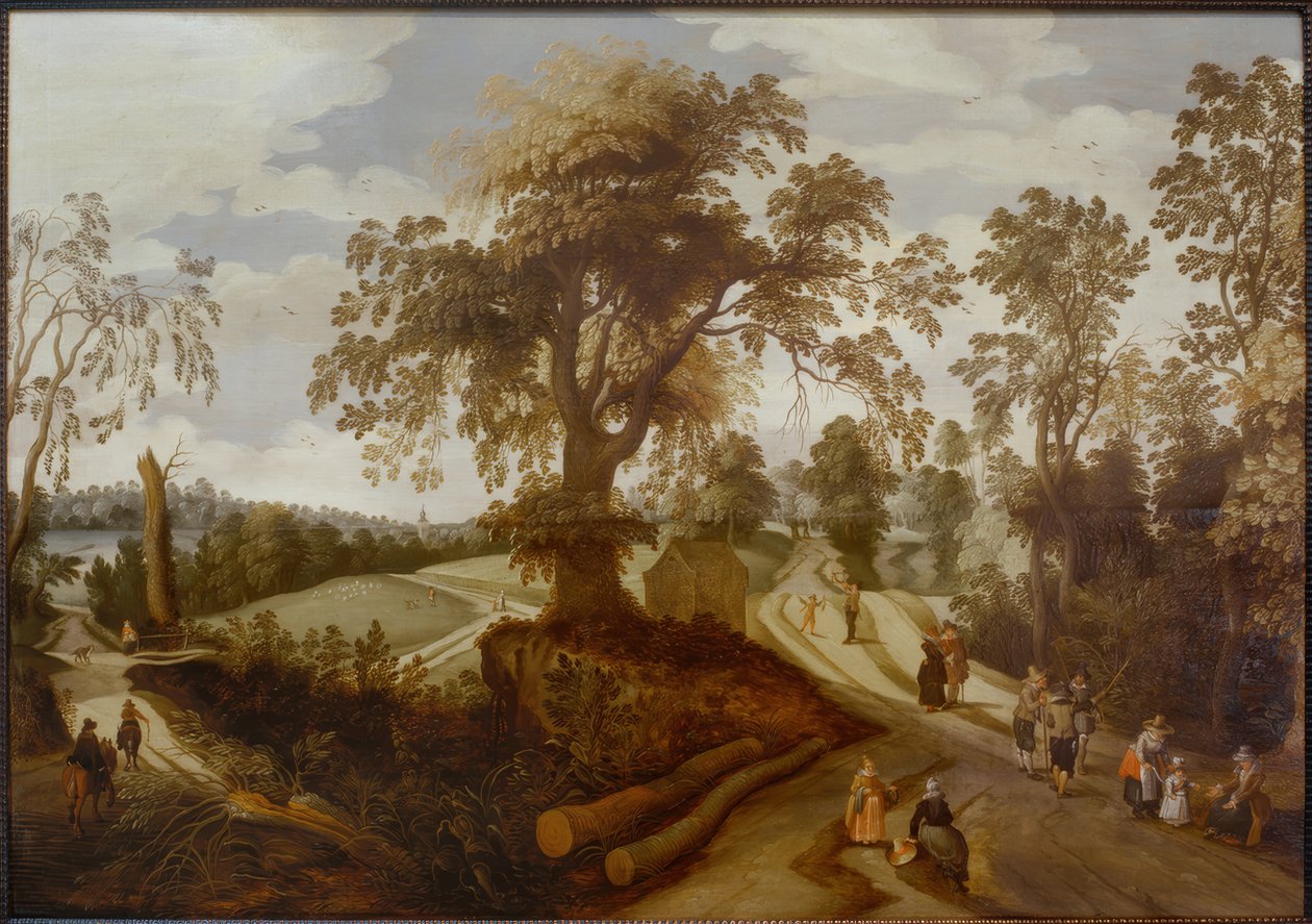 Paisagem de verão com caminhantes de Sebastian Vrancx