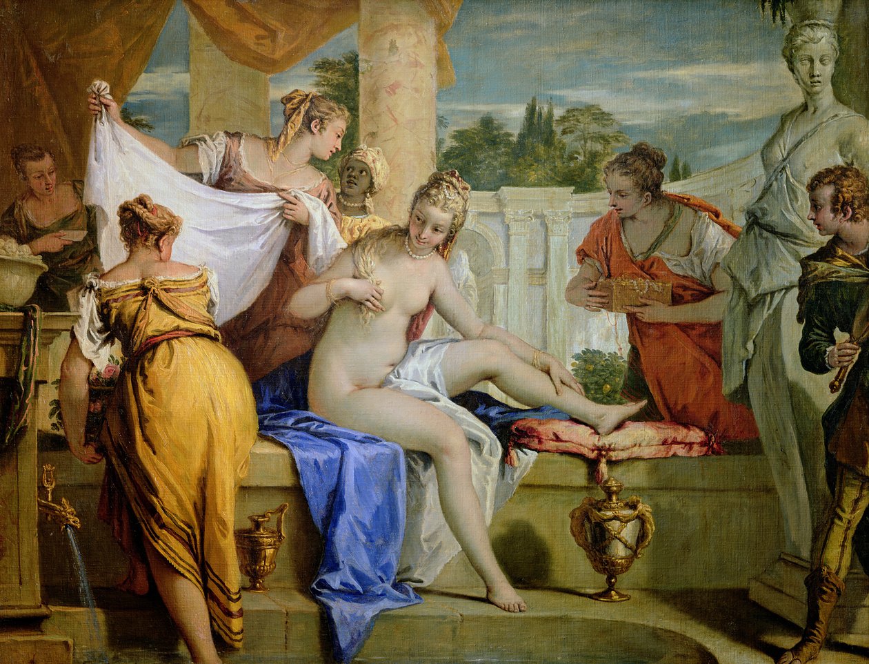 Banho de Bate-Seba, c.1725 de Sebastiano Ricci