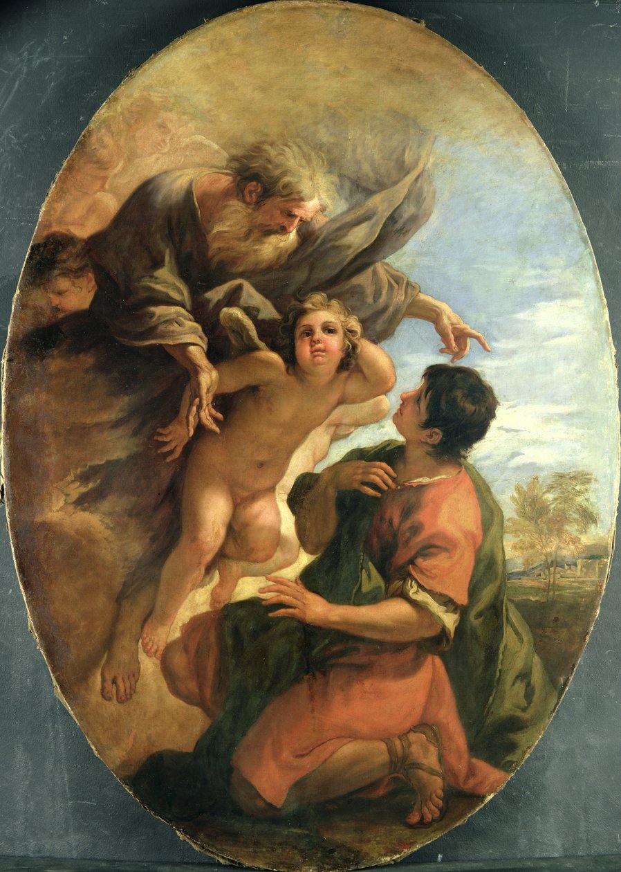Deus aparece a Moisés no Sarça Ardente, c.1695-1700 de Sebastiano Ricci