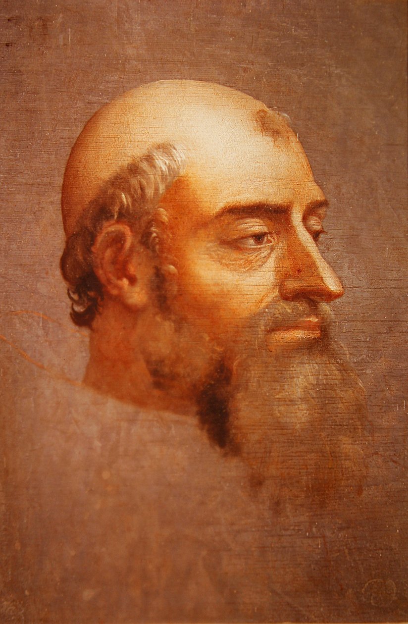 Retrato de Clemente VII (óleo sobre ardósia) de Sebastiano del Piombo