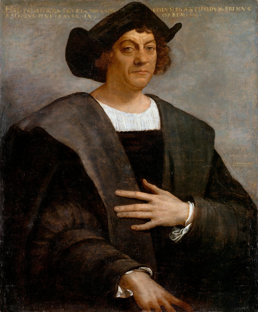 Retrato de um homem, disse ser Cristóvão Colombo de Sebastiano del Piombo