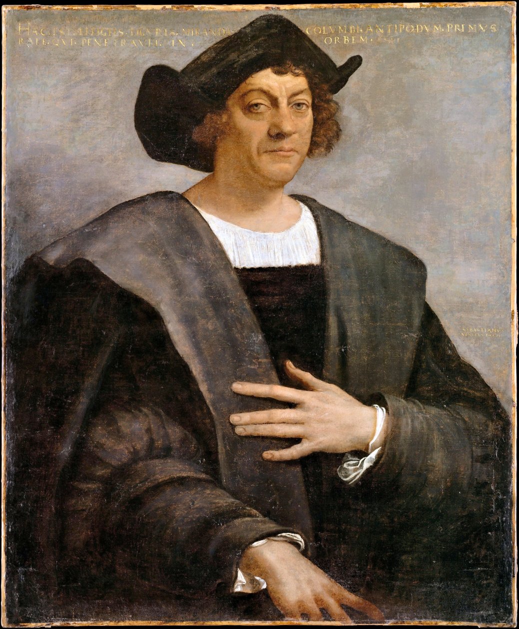 Retrato de um homem, dito ser Cristóvão Colombo de Sebastiano del Piombo