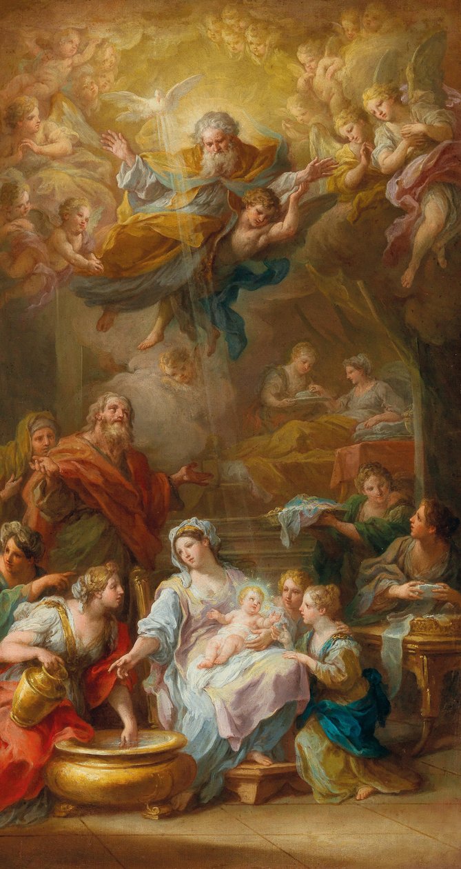 A Natividade da Virgem, 1756. de Sebastiano Conca