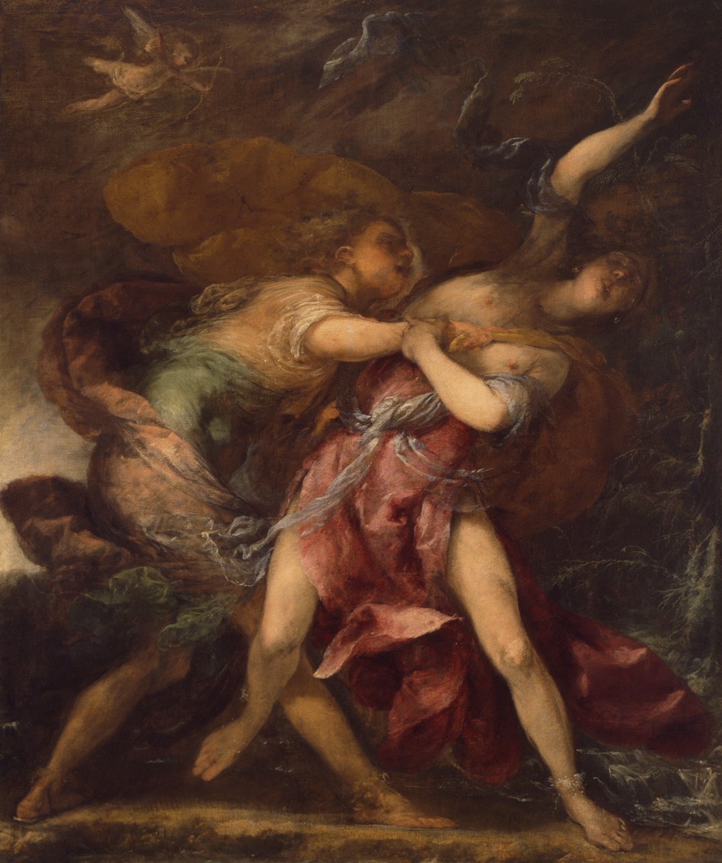 Apollo e Daphne (óleo sobre tela) de Sebastiano Mazzoni