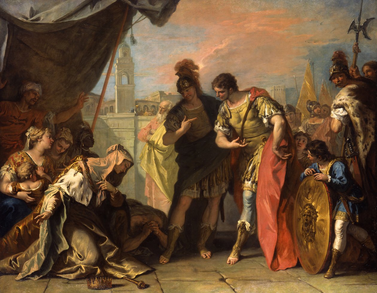 Alexandre e a Família de Dario, c.1708-1710 de Sebastiano Ricci