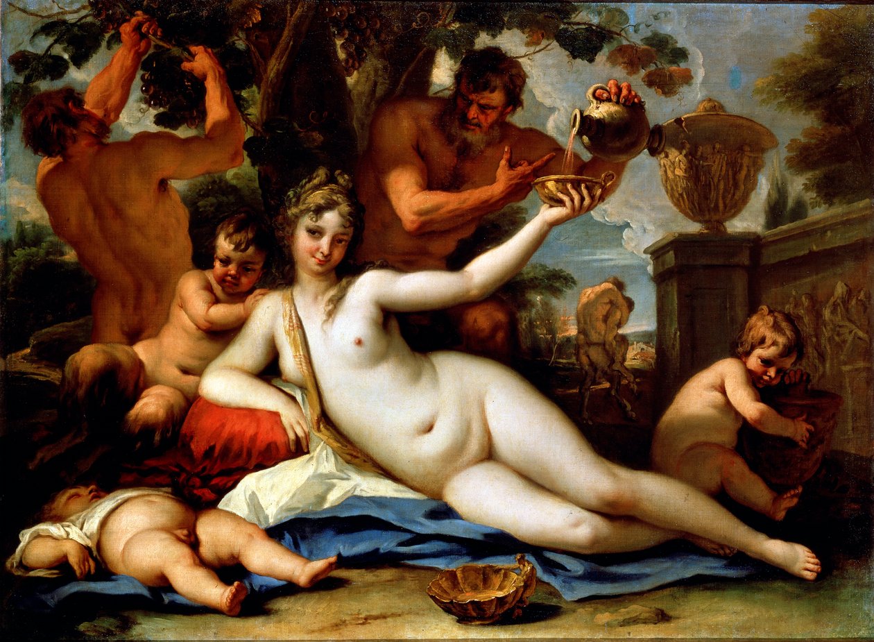 Bacchante e Sátiros, c1713 de Sebastiano Ricci