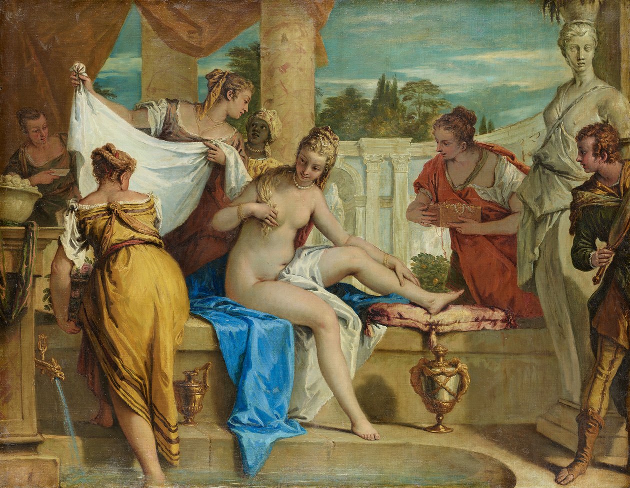 Bate-Seba a tomar banho de Sebastiano Ricci