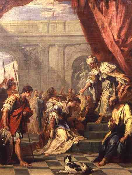Esther antes de Ahasuerus (óleo sobre tela) de Sebastiano Ricci