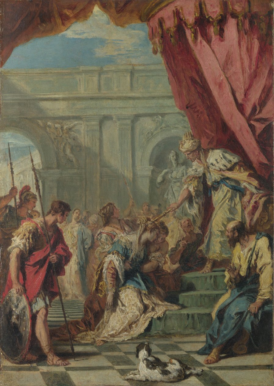 Ester antes de Assuero, ca 1730 de Sebastiano Ricci