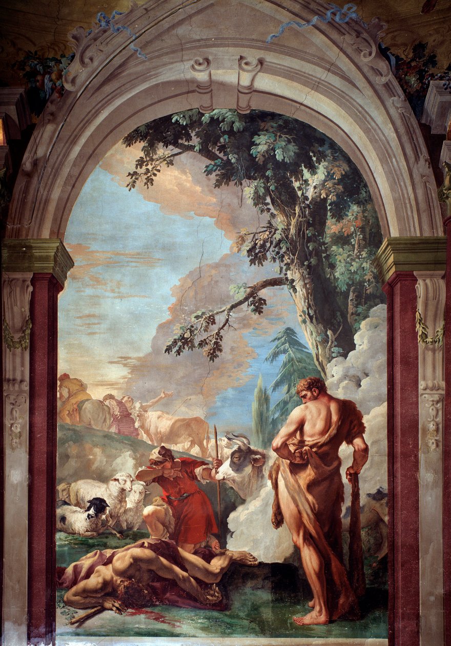 Hércules e Cacus - Fresco de Sebastiano Ricci