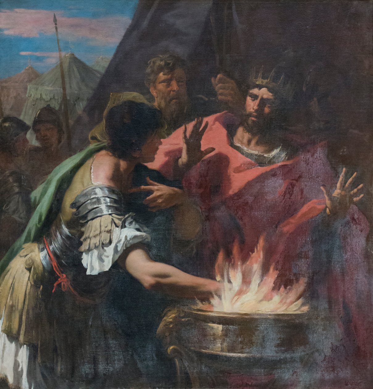Mucius Scaevola, finais do século XVII (óleo sobre tela) de Sebastiano Ricci