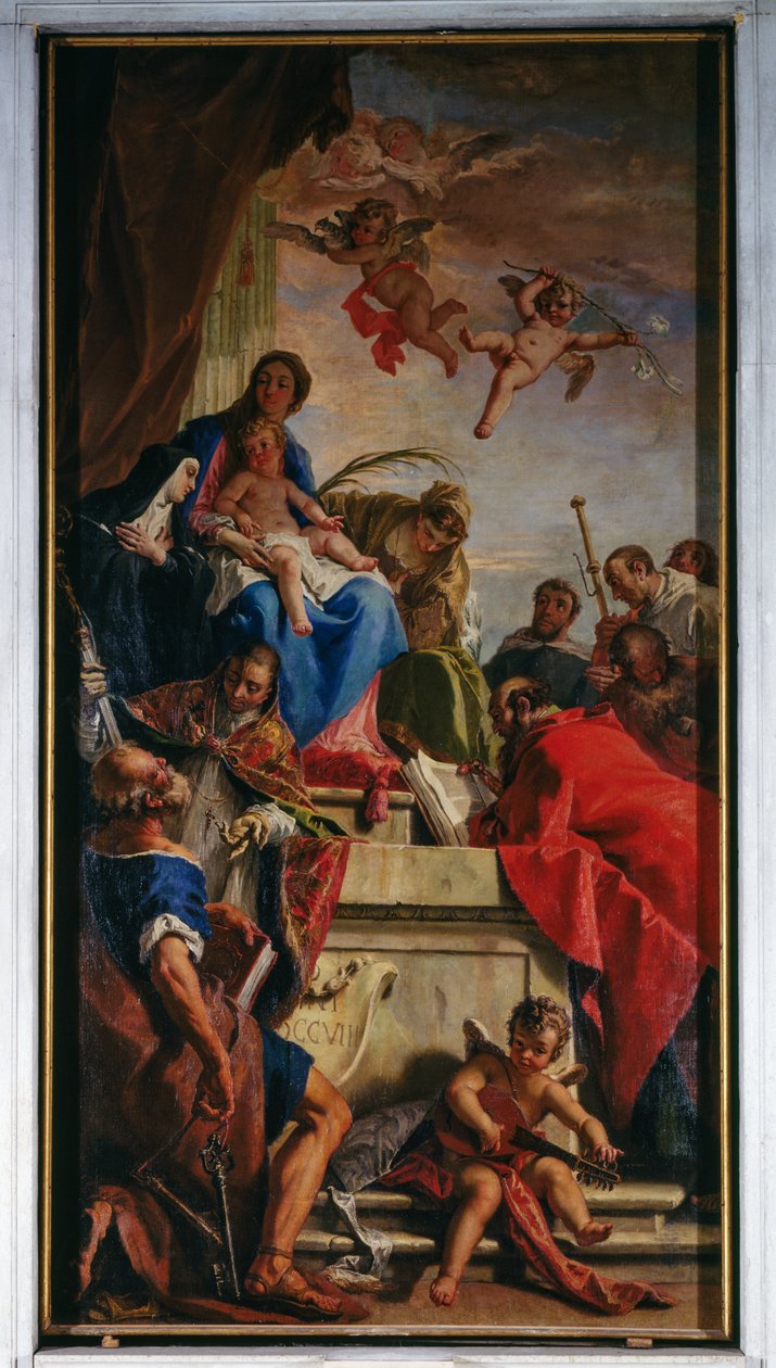 Nossa Senhora entronizada com os Santos de Sebastiano Ricci