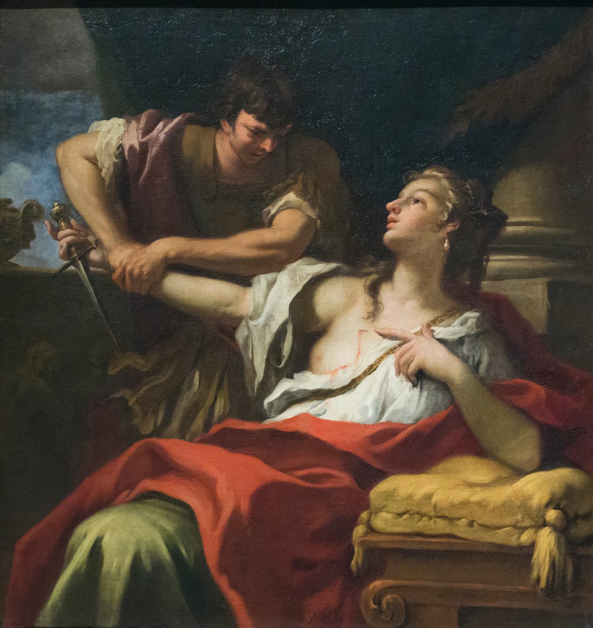 Lucretia Romana, finais do século XVII (óleo sobre tela) de Sebastiano Ricci
