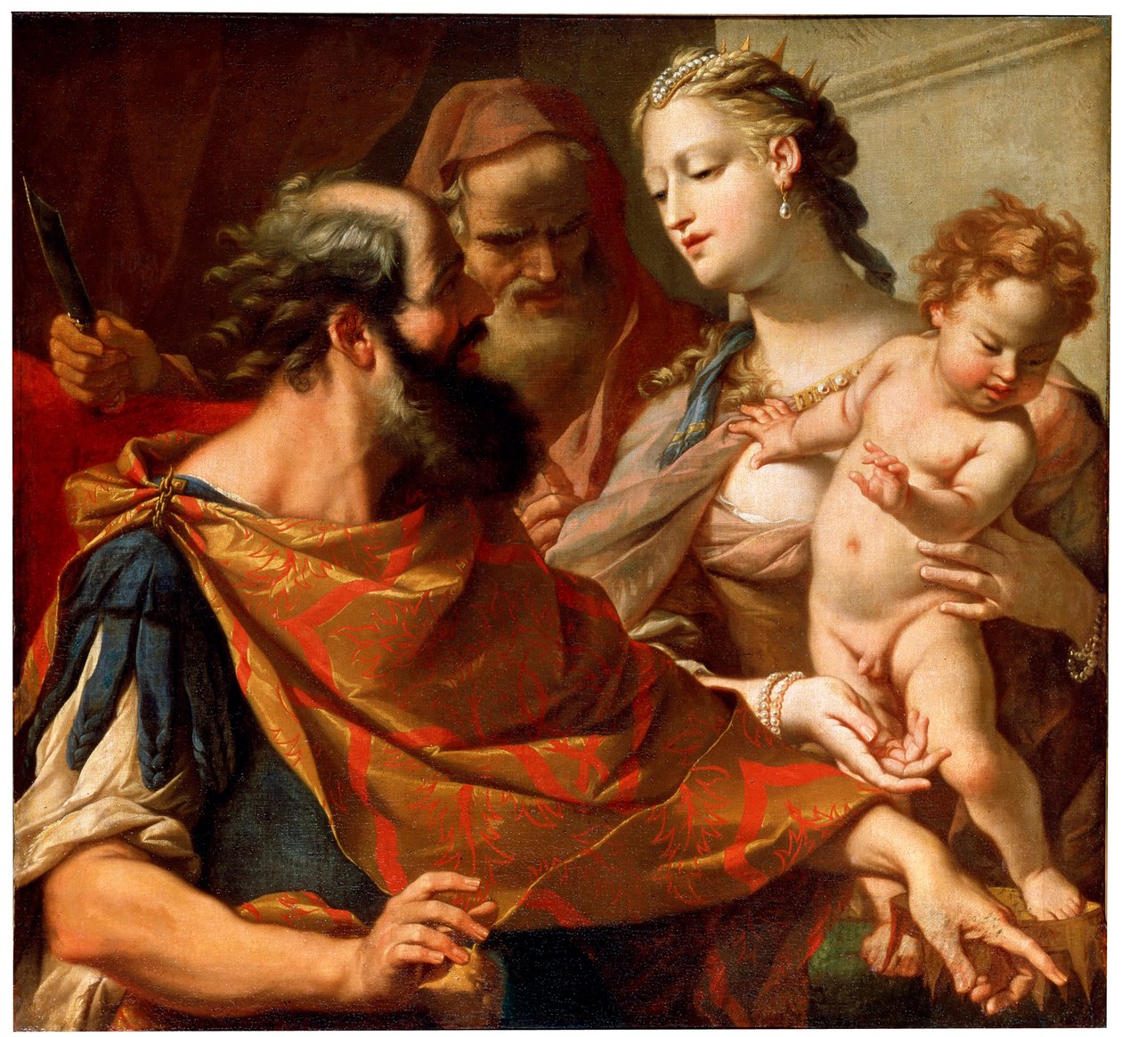 A Criança Moisés pisando na coroa dos faraós, c1685-c1687 de Sebastiano Ricci