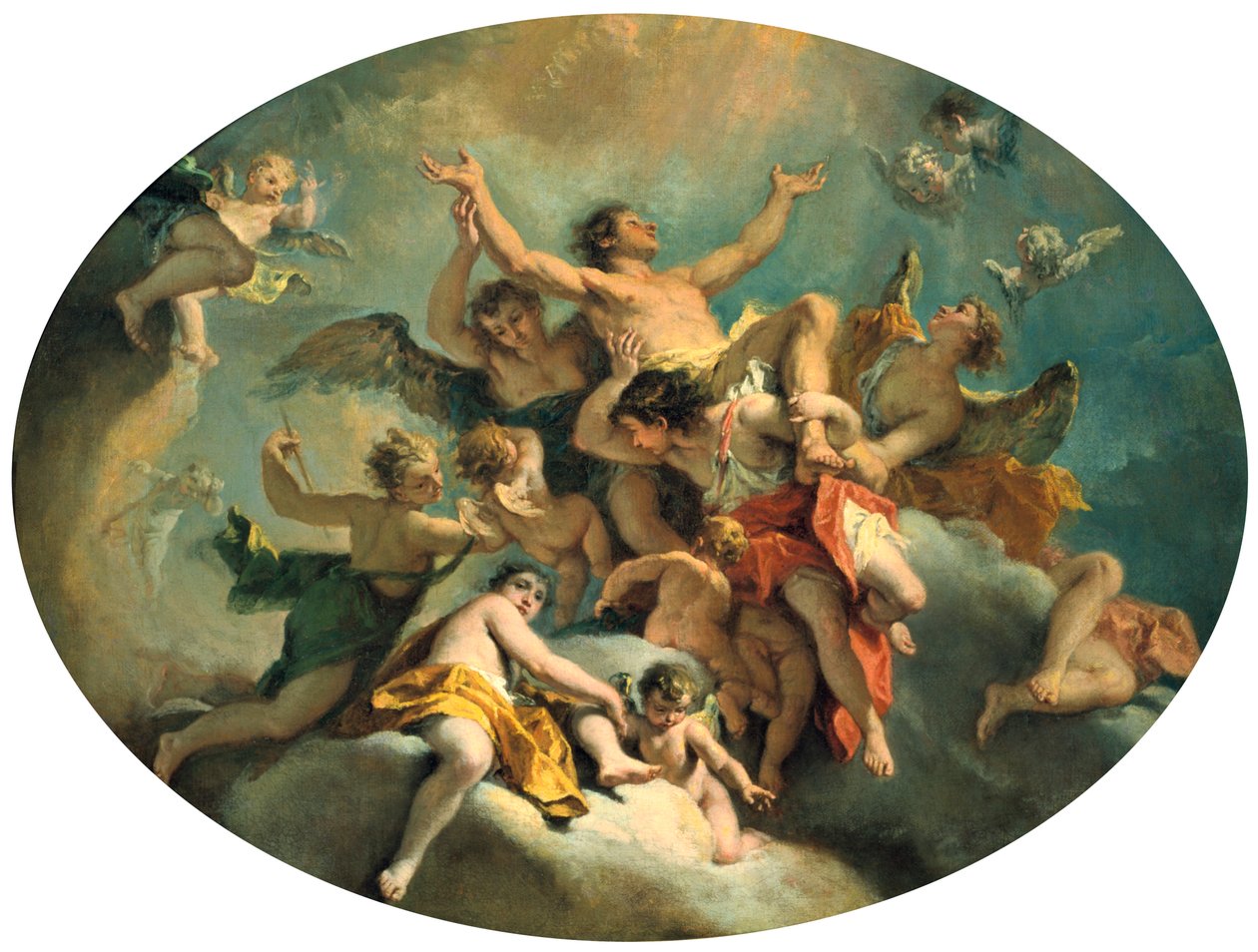 A glorificação de São Sebastião, final do século XVIII de Sebastiano Ricci