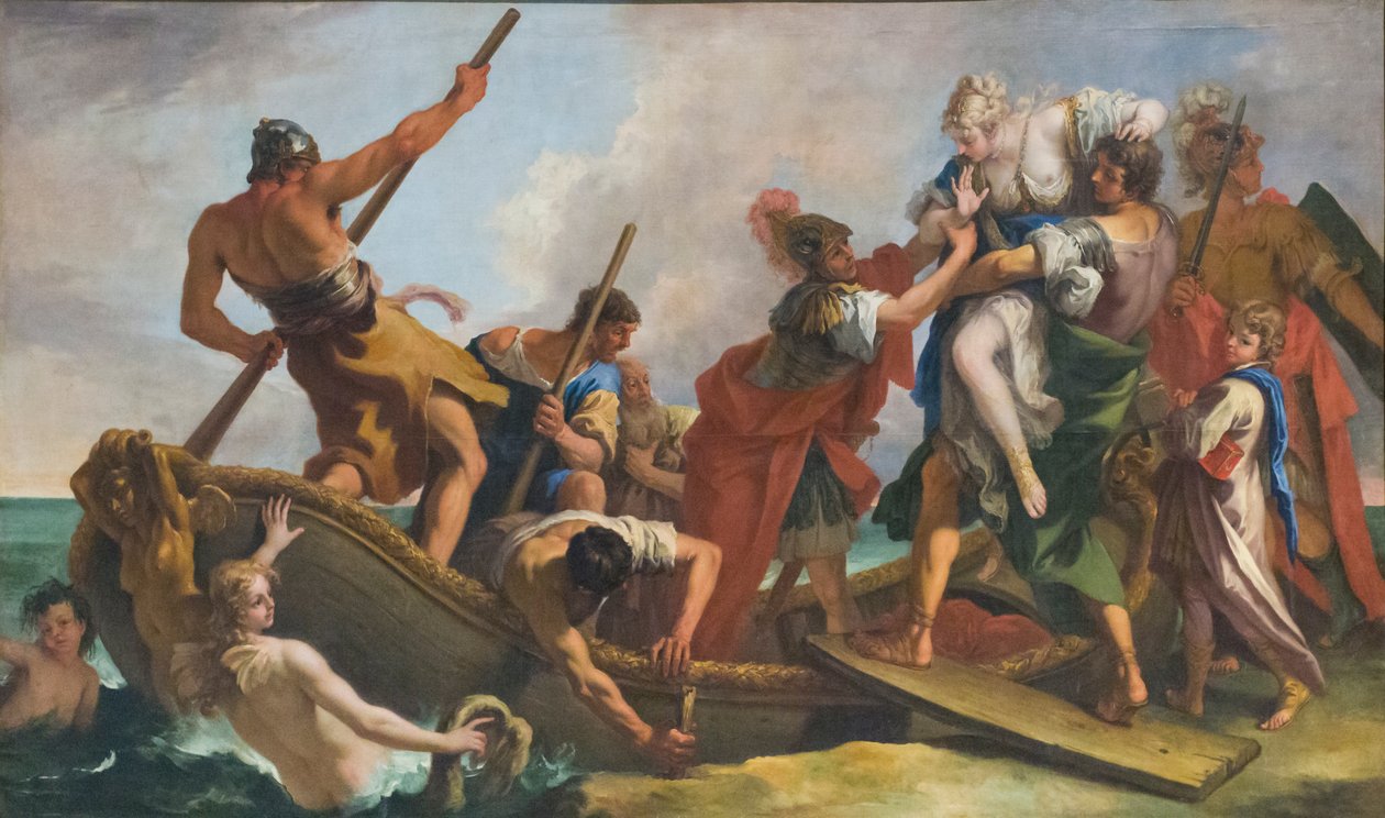 O rapto de Helena, início do século XVIII (óleo sobre tela) de Sebastiano Ricci