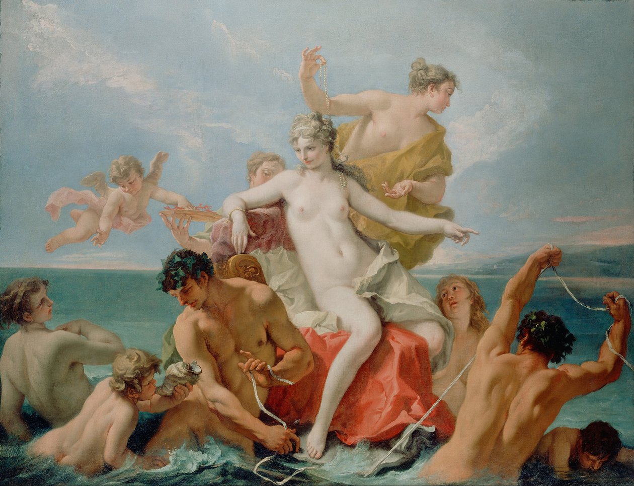 Triunfo de Vênus Marinho, c. 1713 de Sebastiano Ricci