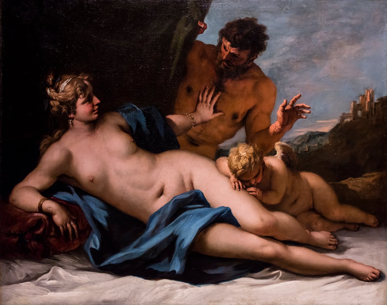 Vénus surpreendida por um sátiro, c. 1720/25 (óleo sobre tela) de Sebastiano Ricci