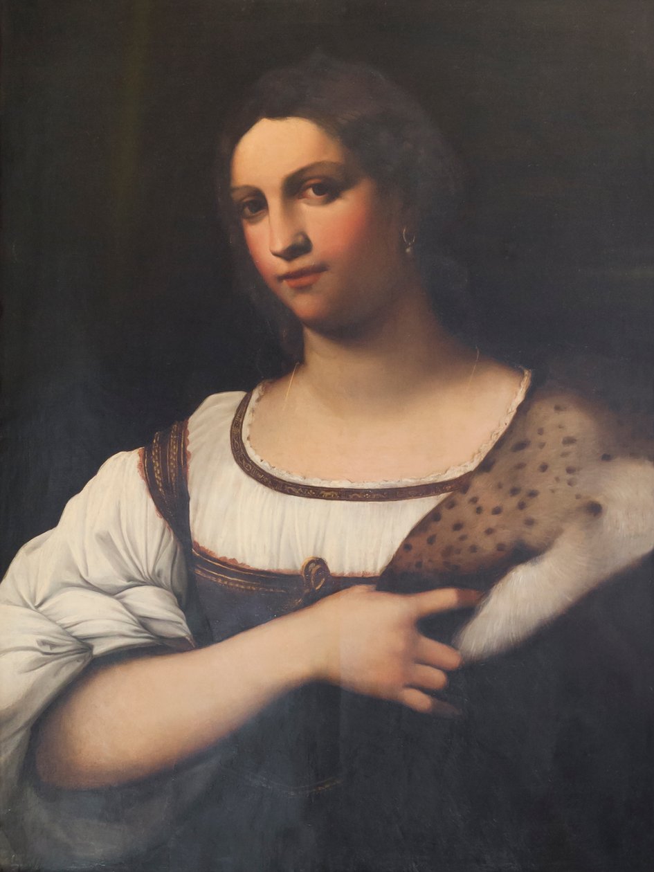 Retrato de uma mulher, ou Fornarina (óleo sobre painel) de Sebastiano del (c.1485 1547) Piombo