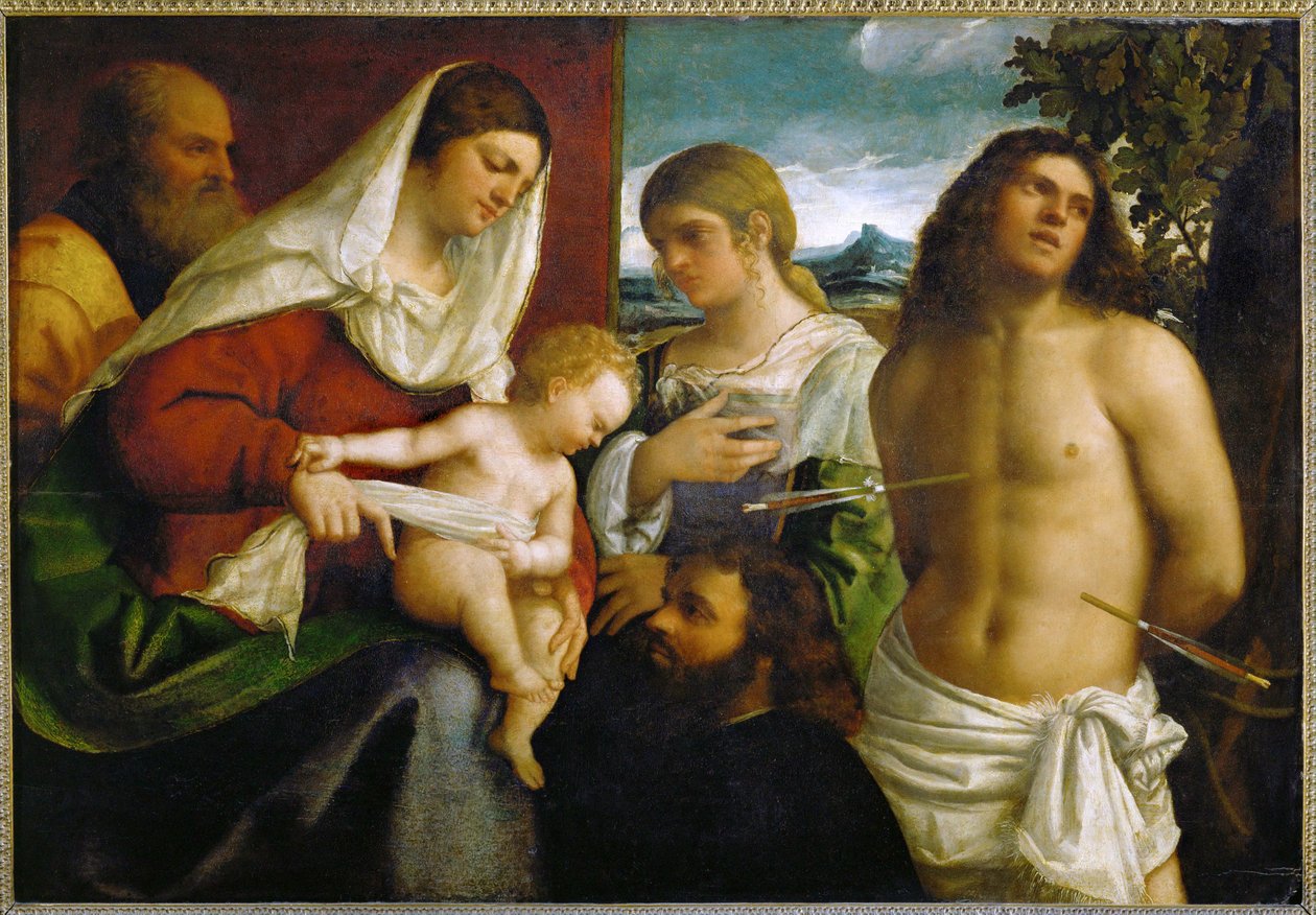 Conversa Sagrada ... de Sebastiano del (c.1485-1547) Piombo