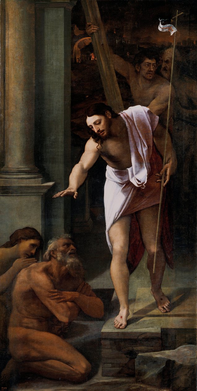 "Christ aux limbes" (Cristo no Limbo) Peinture de Sebastiano del Piombo (1485-1547) 1516 Dim 226x114 cm Museo del Prado, Madrid de Sebastiano del (c.1485 1547) Piombo