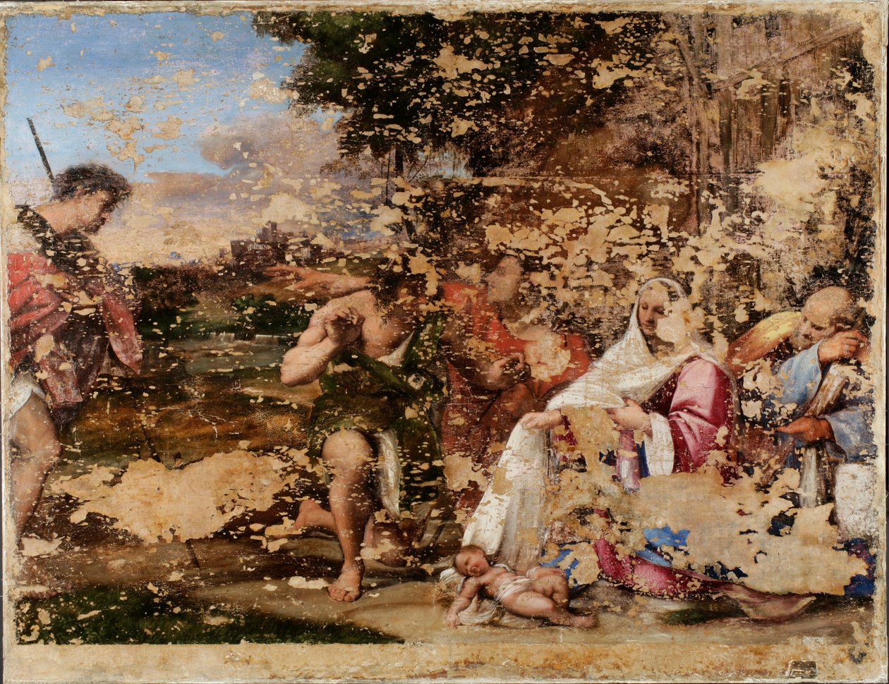 Adoração dos Pastores (após a limpeza, antes da restauração) 1510 de Sebastiano del Piombo