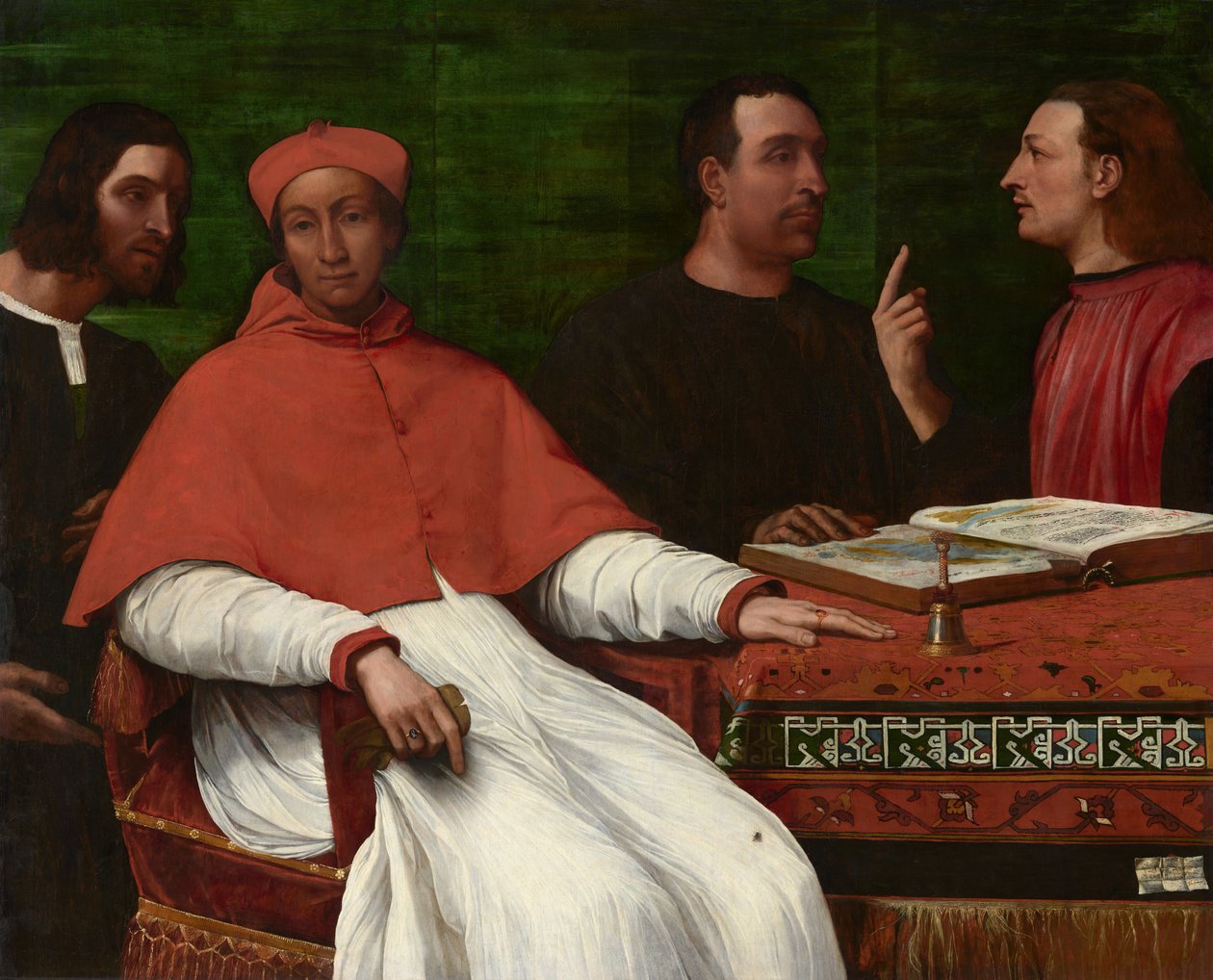 O cardeal Bandinello Sauli, o seu secretário e dois geógrafos de Sebastiano del Piombo