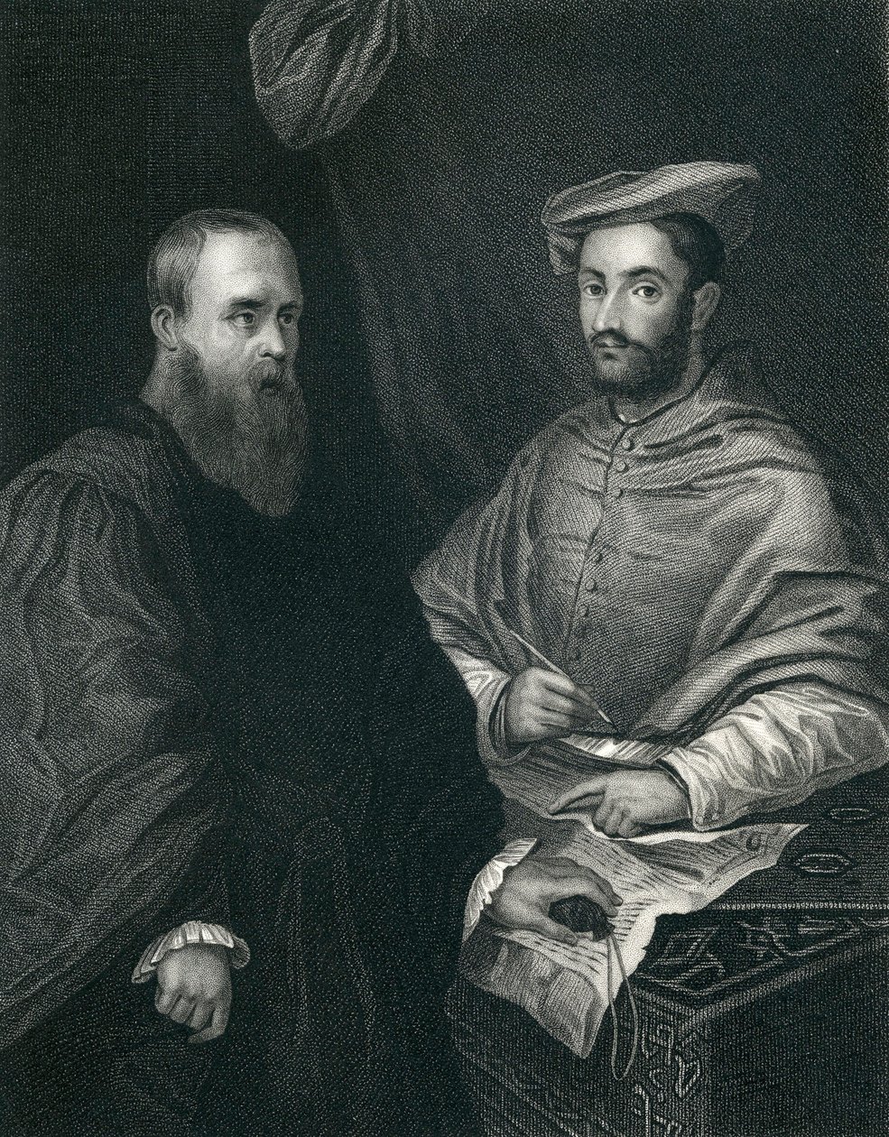 Cardeal Hippolito De Medici e Sebastiano Del Piombo de Sebastiano del Piombo