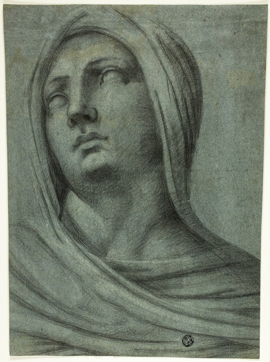 Cabeça e ombros de mulher com véu de Sebastiano del Piombo