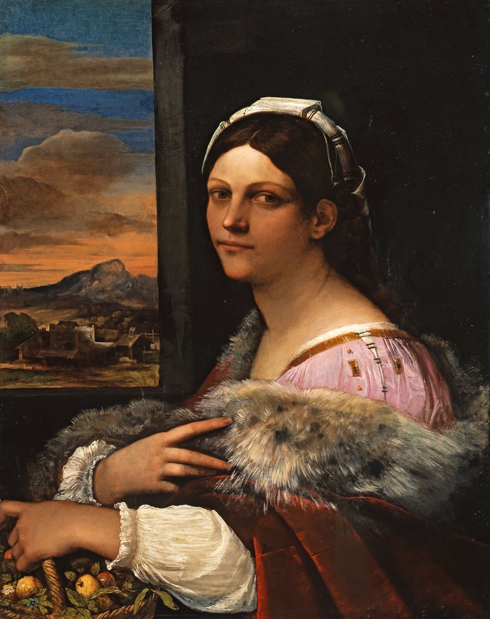 Retrato de uma jovem romana de Sebastiano del Piombo