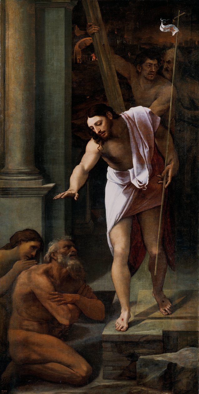 Espanhol: Bajada de Cristo al Limbo Descida de Cristo ao Limbo de Sebastiano del Piombo