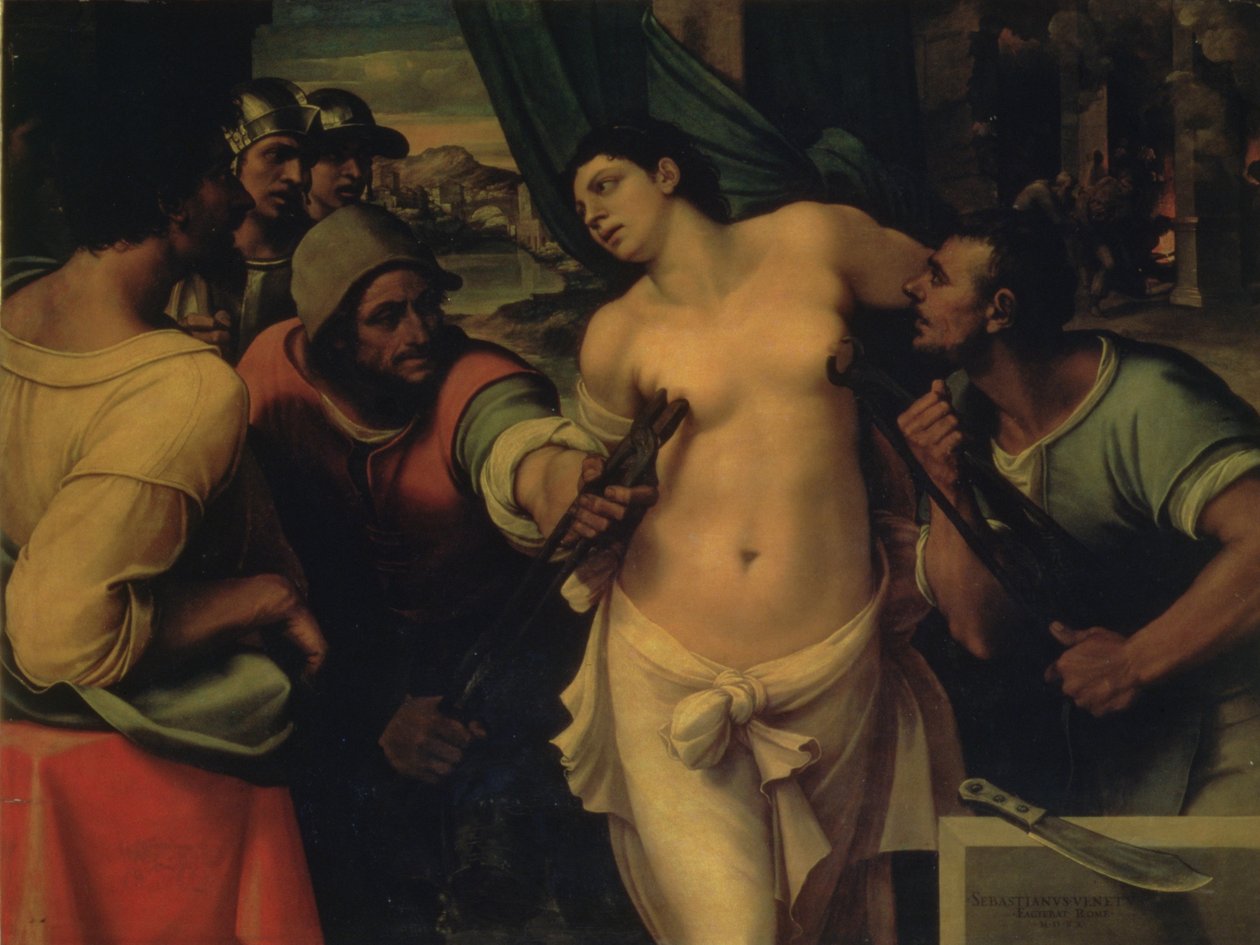 O martírio de Santa Ágata, 1520 de Sebastiano del Piombo