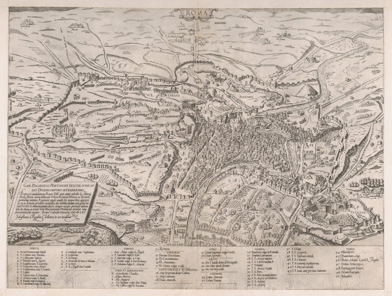Vista de Roma do Norte, 1561., 1561 de Sebastiano di Re