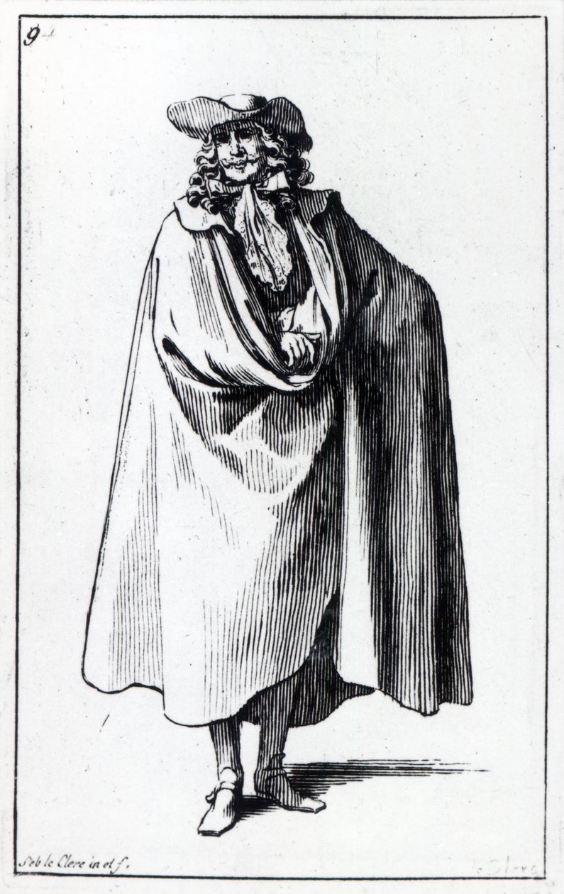 Ilustração de traje masculino de Sebastien I Le Clerc