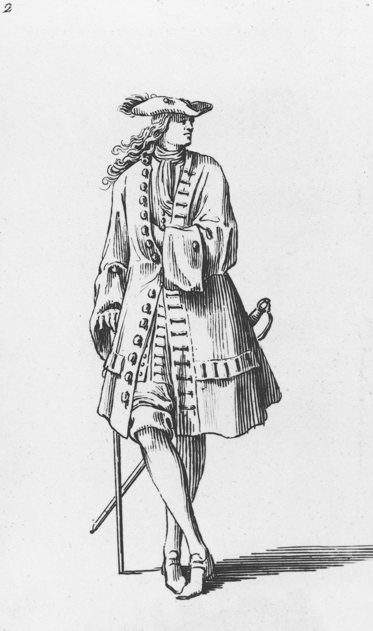 Ilustração de traje masculino de Sebastien I Le Clerc