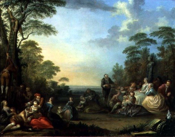 The Bird Catchers, 1750 (painel) (par para 87637) de Sebastien II Le Clerc