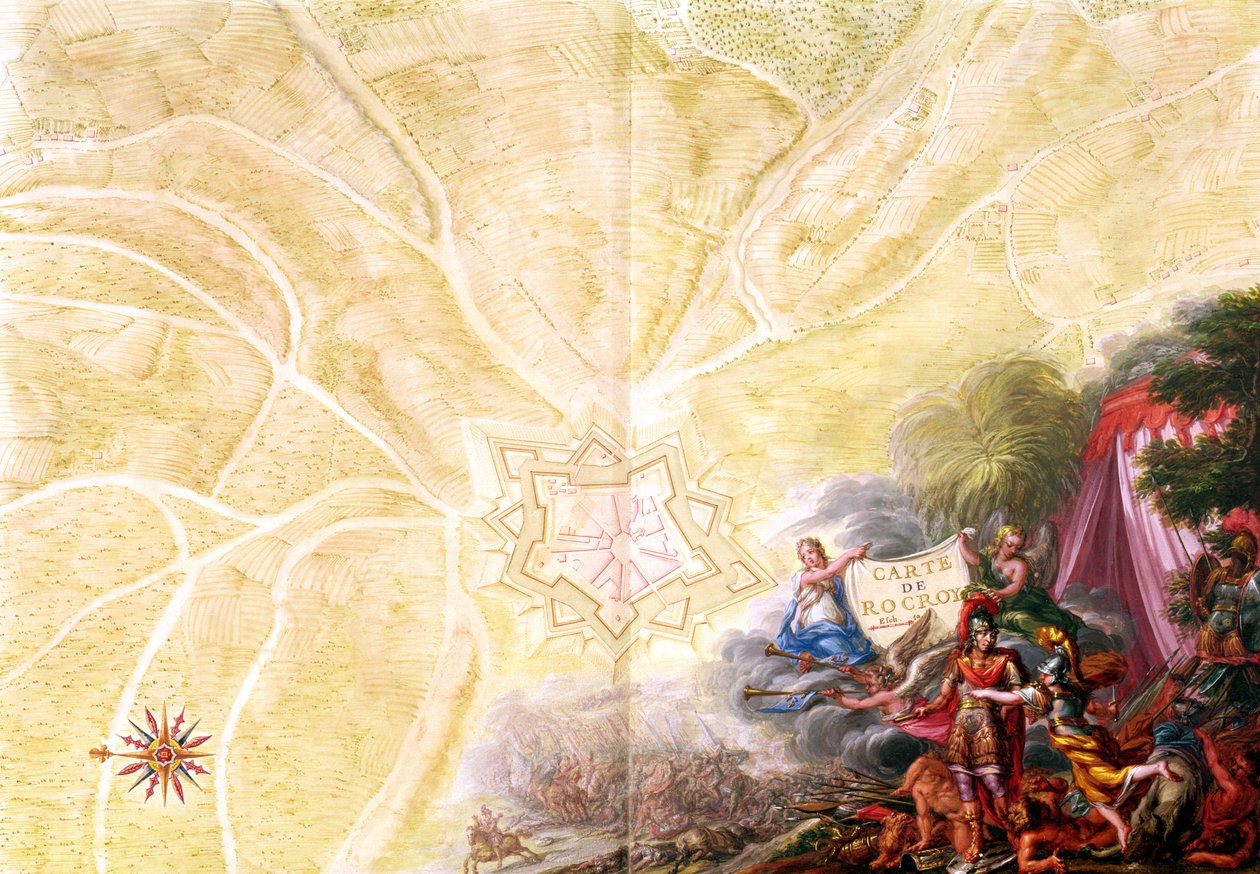 Ms 988 Tome 3 fol.14 Mapa de Rocroi, de &39;Atlas de Louis XIV&39;, 1683-88 de Sebastien Le Prestre de Vauban