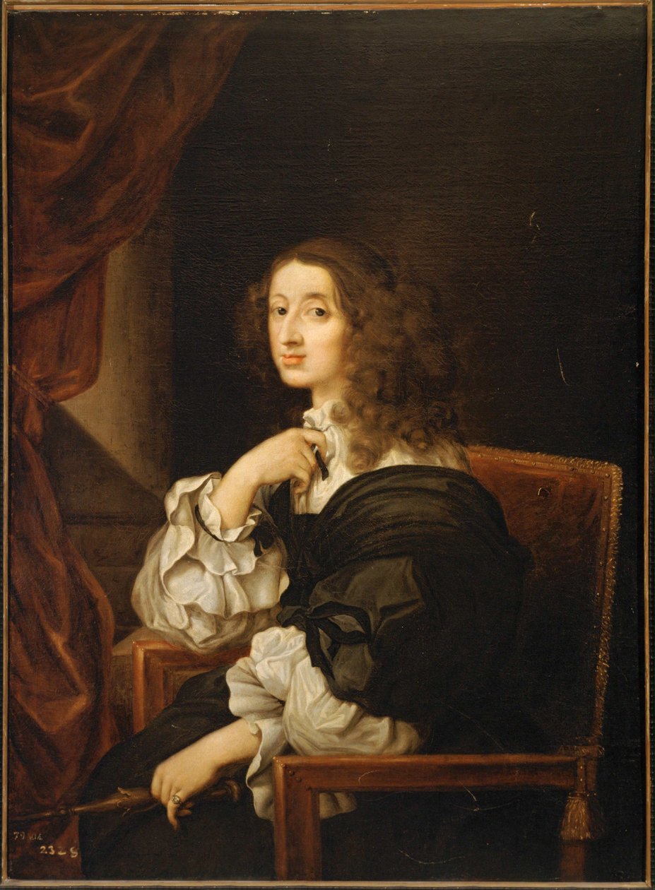 Christina da Suécia (pintura sobre tela) de Sebastien Bourdon