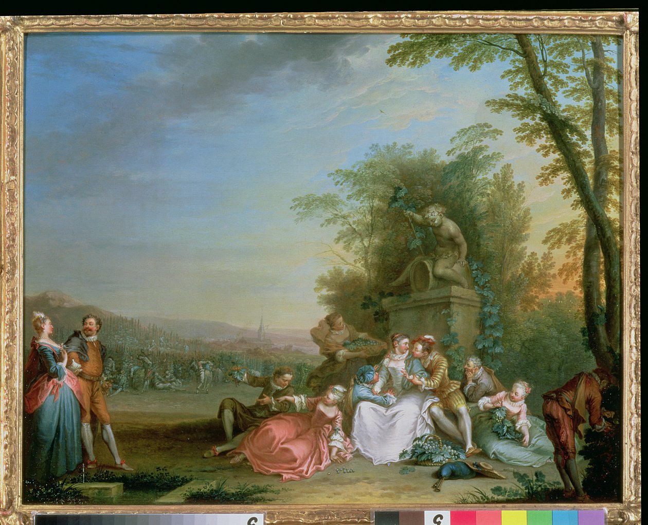 A colheita da uva, c.1750 (painel) (par para 87638) de Sebastien II Le Clerc