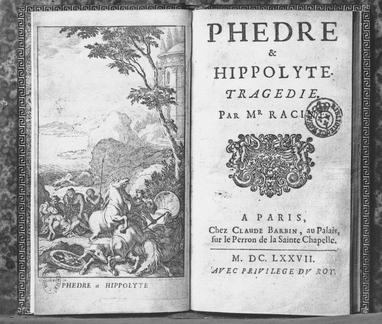 Título de &39;Phedre&39; por Jean Racine (1639-99) 1677 de Sebastien I Le Clerc