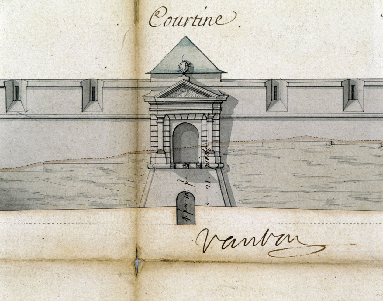 Fortificações Courtine por Vauban de Sebastien Le Prestre de Vauban
