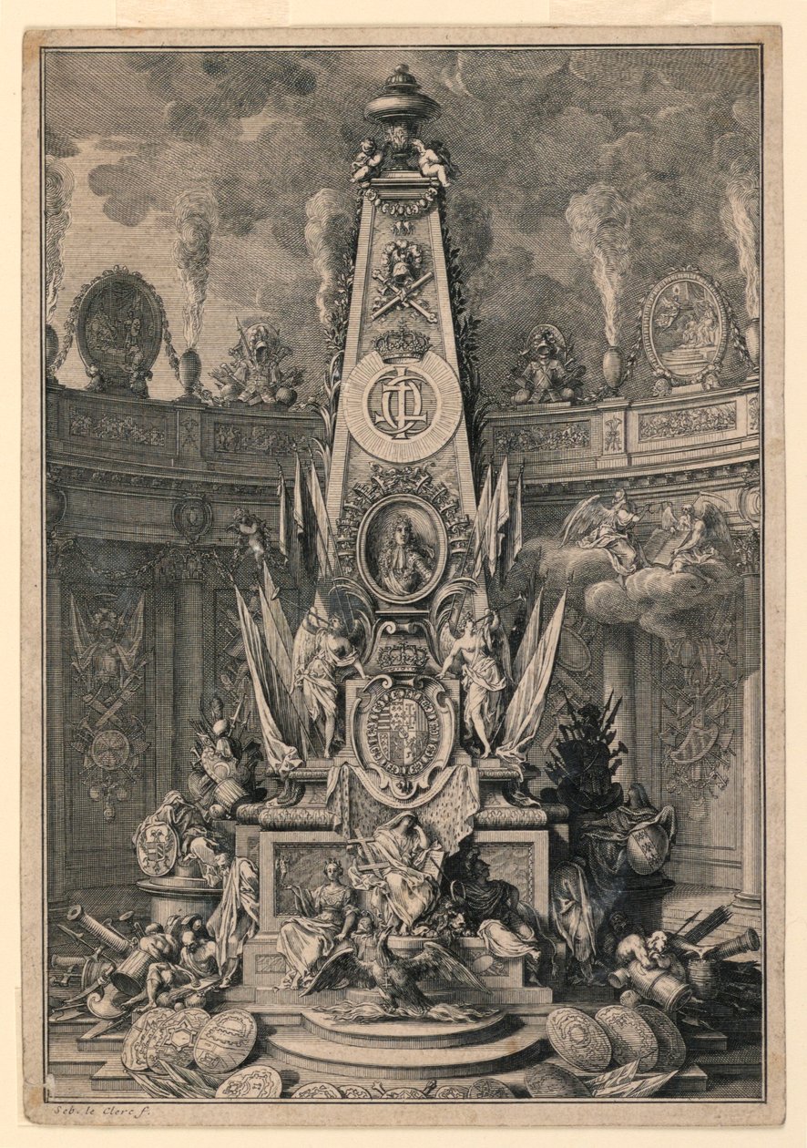 Um monumento do túmulo de Carlos IV de Lorena de Sebastien Leclerc