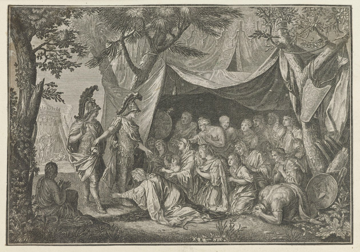 Alexandre o Grande encontra Stateira, Sisygambis e a família de Dario Obras de Charles le Brun (título da série) L