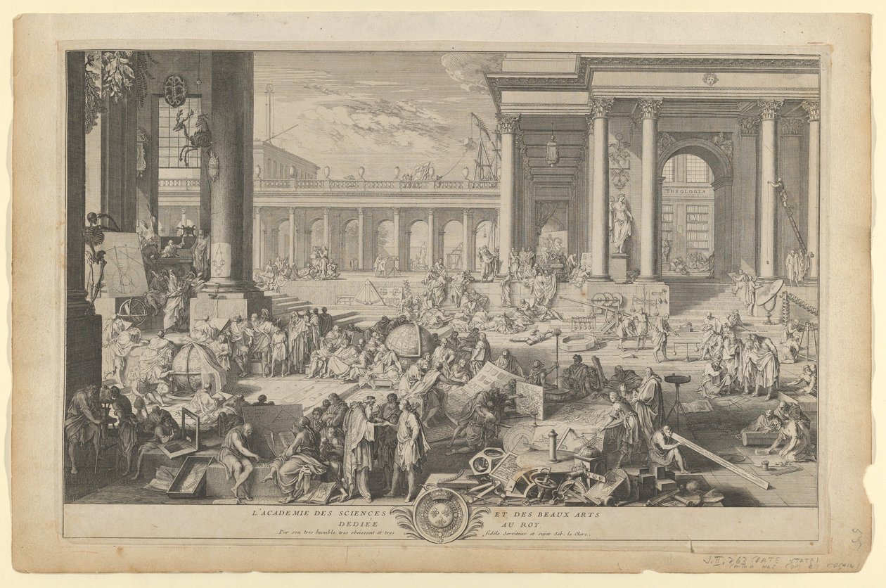 A Academia das Ciências e Belas Artes de Sebastien the Elder Leclerc