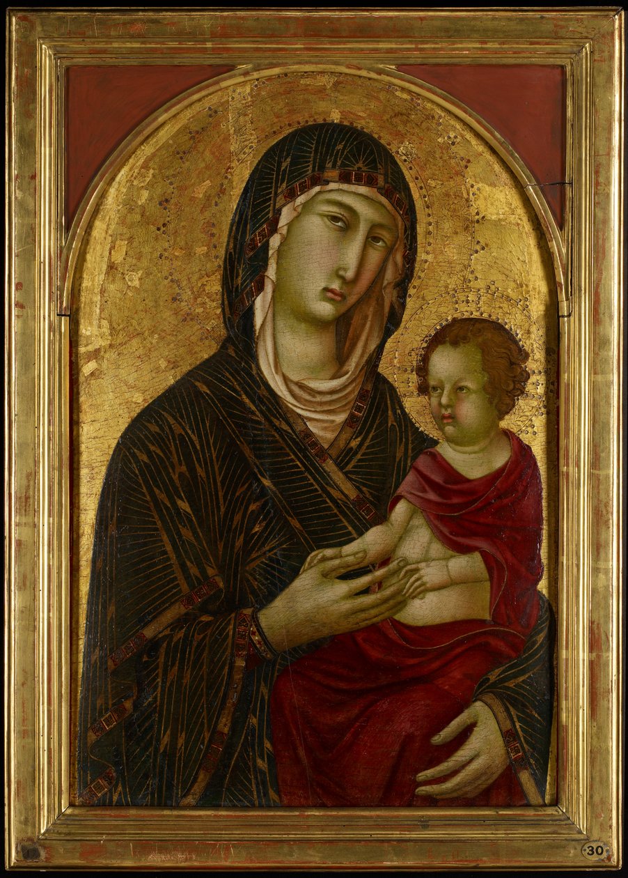 Madonna and Child, c.1310 (têmpera e ouro no painel de álamo) de Segna di Bonaventura
