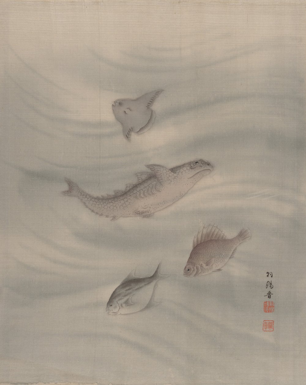 Peixes, aprox. 1890-92. de Seki Shuko