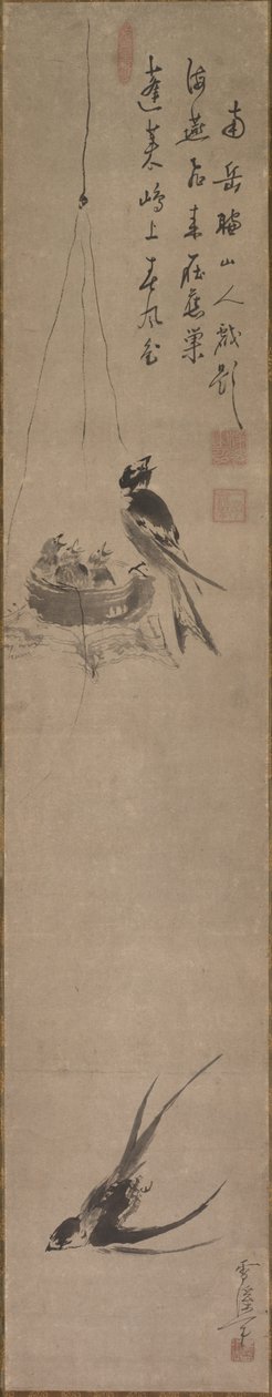 Andorinhas, final de 1600-início de 1700. de Sekkei Yamaguchi