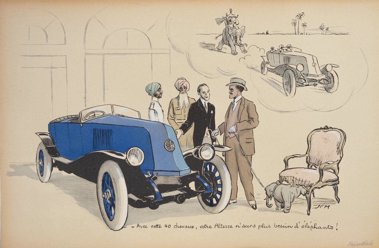 Caricatura do marajá Jagatjit Singh de Kapurthala, 1923 de Sem