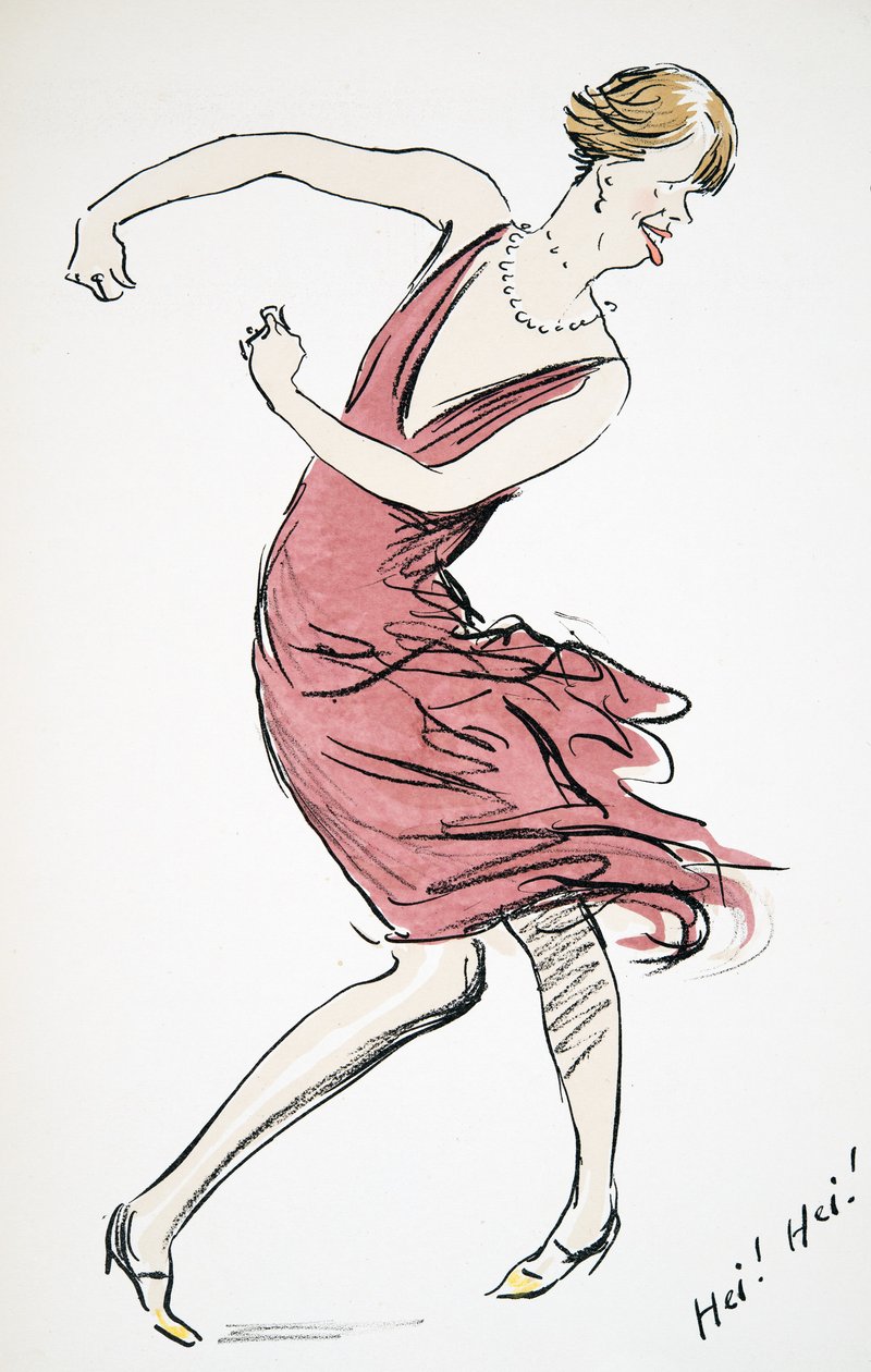 Dança Travesti, de White Bottoms, pub. 1927 (impressão de bloco de cor) de Sem