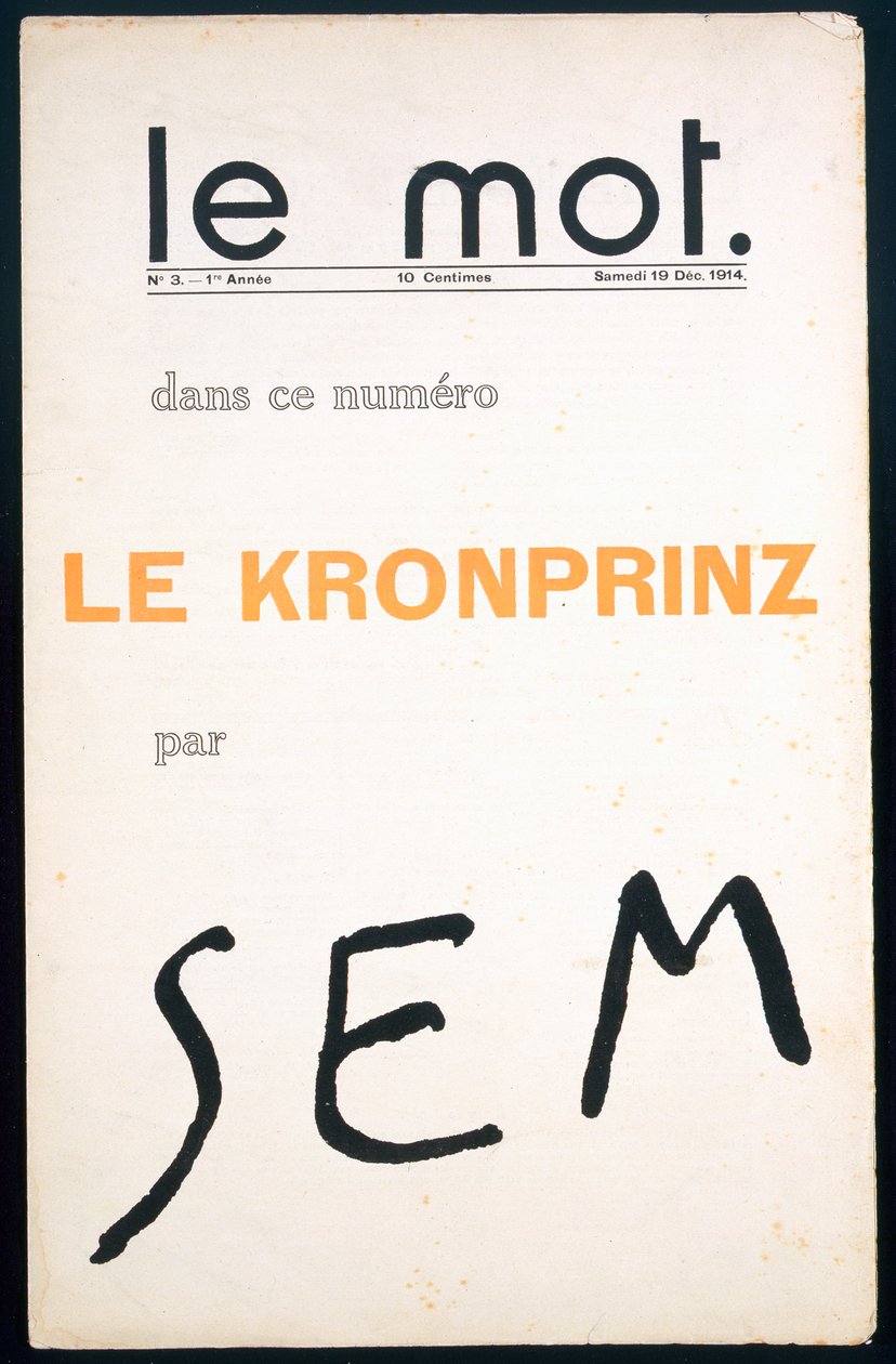 Capa de &39;Le Mot&39;, dezembro de 1914 de Sem